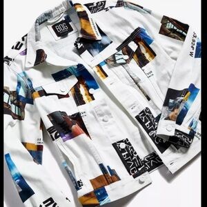 Urban Outfitters BDG Graphic Jean Jacket. Superb Like-New Condition. Mens S/P
